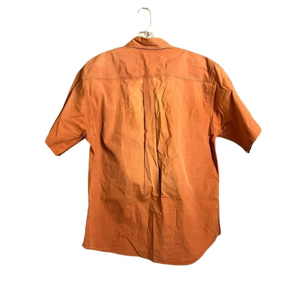 Carhartt Men's Button Orange Short Sleeve Shirt - Picture 2 of 5